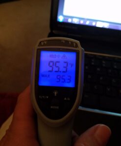 Etekcity Digital Thermometers Non-contact-58°F ~1022°F (-50°C ~ 550°C) ith Adjustable Emissivity & Max Measure for Meat Refrigerator Pool Oven, Blue 62 614Z2TUJT0L