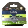 Aminco NFL Silicone Bracelets, 4-Pack Seattle Seahawks