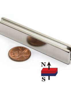 Alternative view of CMS Magnetics - (2 Ct, 3” x 1/2” x 1/8”) Grade N45 Neodymium Bar Magnet, Powerful Stamping Magnet, DIY Stamping