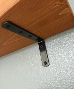 MHMYDZ 4 Pcs Black Steel Heavy Duty"L" Corner Brace Joint Angle Bracket Shelf Bracket Wall Hanging with Screws 125mmX75mm/5 InchX3 Inch Decorative Corner Brackets Joint Angle Bracket 4 Pack(Balck) 33 614cu1Y2wnL