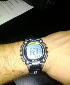 Timex Men's TW5M03400 Ironman Classic 100 Full-Size Black/Yellow 50 614dwQTv1nL