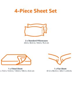 Amazon Basics Kid's Llama Party Soft Easy-Wash Microfiber Sheet Set, Full, Teal Blue Llamas 10 614erUvqSQL