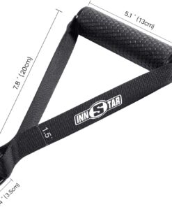 INNSTAR Upgraded Heavy Duty Exercise Handles, Cable Machine Attachments Resistance Bands Handles with Solid ABS Core Grips Fitness Strap Stirrup Handle Cable Attachment Silicon Grip (Set of 2) 16 614hkyO9QhL