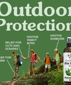Earth's Daughter Organic Aloe Vera Gel from 100% Pure and Natural Cold Pressed Aloe – Moisturizes - Great for Face - Hair- Sunburn - Aftershave - Bug Bites - 12 oz. 22 614iKmw3CLL
