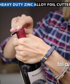 Stainless Steel Wine Opener Compact Vertical Corkscrew Wine Bottle Opener with Foil Cutter 26 614jjvNgJ6L