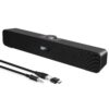 VOTNTUT Computer Speakers,Wired USB Desktop Speaker,Stereo USB Powered Mini Sound Bar Speaker for PC Tablets Desktop Laptop MP3 Mac Air/Pro((USB-C to USB Adapter Included) (Black) Black 38 614kVnkVDQL