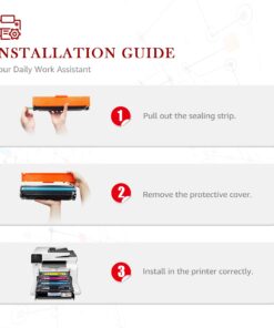 Toner Kingdom Compatible Toner Cartridge Replacement for Xerox Phaser 6510 Xerox WorkCentre 6515 for Xerox 6510dn 6515dn Printer-106R03477 106R03478 106R03479 106R03480(5500 Black, 2400 Color, 5 Pack) 16 614kXeY1h4S