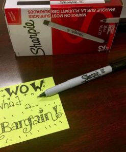 SHARPIE Permanent Markers, Ultra Fine Point, Black, 12 Count 39 614keWKgrVL