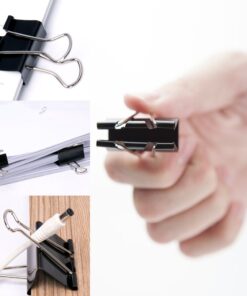 150Pcs Large Binder Clips 6 Assorted Sizes Paper Clamps Clip for Paper Metal Clip Office School Home Supplies (Black) Assorted Size Black 16 614lDZczl6L