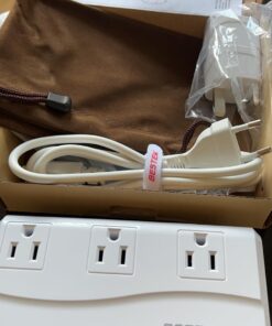 BESTEK Universal Travel Adapter 220V to 110V Voltage Converter with 6A 4-Port USB Charging and UK/AU/US/EU Worldwide Plug Adapter (White) white 29 614nf0ZXUjL