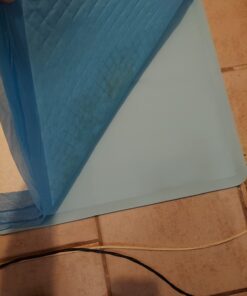 Amazon Basics Dog and Puppy Pee Pads with Leak-Proof Quick-Dry Design for Potty Training, Standard Absorbency, Regular Size, 22 x 22 Inches, Pack of 100, Blue & White Unscented Regular (100 Count) 35 614o0hyNxsL 2