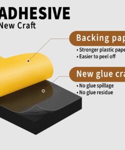 Yotache Foam Seal Tape 3 Rolls 1/4" W X 1/8" T, High Density Adhesive Foam Weather Strip Seal for Window and Door, 50 Ft Length (3 X 16.5 Ft Each) 1/4" x 1/8" x 50' 14 614o2S0OhwL