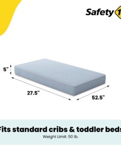 Safety 1st Heavenly Dreams Baby Crib & Toddler Bed Mattress, Waterproof Cover, Firm, Fits Standard Size Cribs & Toddler Beds, Blue 26 614oSNxAxyL