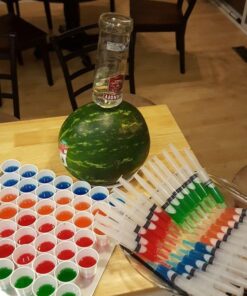 EZ-Inject 25 Pack Plastic Syringes for Jello Shots 1.5oz - 100% Safe and Reusable Jello Shot Syringes with Caps - Medium Syringe Shots Holiday and Halloween Party Supplies for Adults 38 614pmM1PwzL