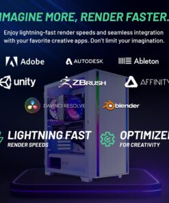 Skytech Gaming Shiva Gaming PC Desktop – AMD Ryzen 5 7600X 4.7 GHz, NVIDIA RTX 4060, 1TB NVME SSD, 32GB DDR5 RAM RGB, 600W Gold PSU, 11AC Wi-Fi, Windows 11 Home 64-bit,White 7600X | 4060 19 614pqJLxFL