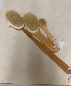 Dry Brushing Body Brush Set with 100% Natural Boar Bristles (Set of 3) | Skin Exfoliating Kit with Long Detachable Back Brush, Contour Body and Face Brushes | Lymphatic Drainage, Cellulite Treatment 44 614ugFbTNpL