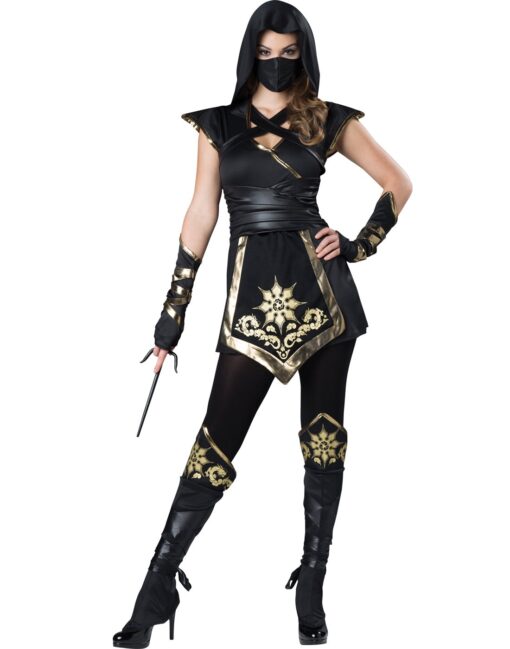 InCharacter Women's Ninja's Mystique Costume Medium Black/Gold