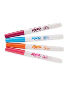 EXPO 1884308 Low-Odor Dry Erase Markers, Ultra Fine Tip, Fashion Colors, 4-Count 4-count - FASH 12 614wR7PiHtL