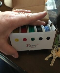 Striveday 30 AWG Flexible Silicone Wire Electric Wire 30 Gauge Tinned Copper Hook Up Wire 300V Cables Electronic Stranded Wire Cable Electrics DIY Box-1 30AWG Silicone wire Box1=Red+Blue+Green+Yellow+Black 30 614wlByjapL