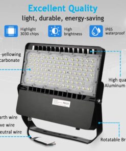 LEDMO 1500W Equivalent LED Stadium Flood Lights - Powerful Commercial Outdoor Lighting for Sports Fields, Arenas and Counts - 240W 36000LM 100-277V 5000K - Weatherproof and Energy Efficient 240W-1PC 29 614xuPL6NAL