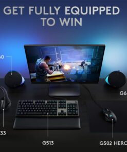 Logitech G513 RGB Backlit Mechanical Gaming Keyboard with GX Blue Clicky Key Switches (Carbon) 28 6152ovG2 vL