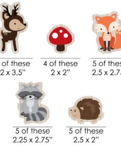 Big Dot of Happiness Woodland Creatures - DIY Shaped Baby Shower or Birthday Party Cut-Outs - 24 Count 23 61557dnbq0L