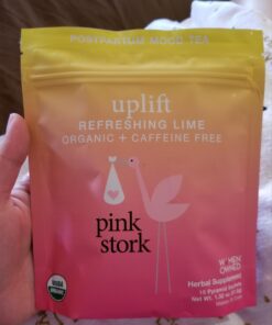 Pink Stork Postpartum Uplift Tea: Hormone Balance for Women After Pregnancy, Chamomile Tea with Red Raspberry Leaf for Postpartum Recovery and Mood Support - Caffeine-Free, 15 Sachets 20 6155Xcs1PUL