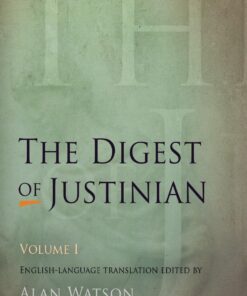 The Digest of Justinian, Volume 1 Paperback