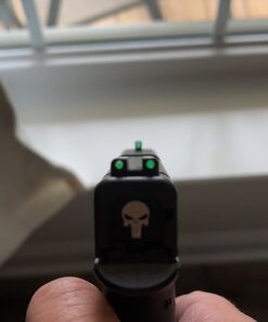 TRUGLO TFO Tritium & Fiber-Optic Handgun Sight | Snag-Resistant Front & Rear Bright Night Sights, Compatible with Glock Handguns Green Front / Green Rear Glock 42/43 36 61578aQIXL