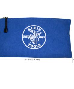 Klein Tools 5140 Canvas Zipper Bag, Tool Pouch, Tool Bag, Utility Bag, Bank Deposit Bag, 12.5 x 7-Inch, Olive/Orange/Blue/Yellow 4-Pack Olive, Orange, Blue, Yellow 14 6158m9aweL