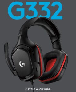 Alternative view of Logitech G332 Wired Gaming Headset, Rotating Leatherette Ear Cups, 3.5 mm Audio Jack, Flip-to-Mute Mic, Lightweight for PC,Xbox One,Xbox Series X|S,PS5,PS4,Nintendo Switch, Black