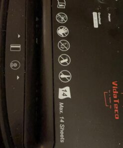 Paper Shredder,VidaTeco 14-Sheet Cross-Cut Shredder with US Patented Cutter,Also Shreds Card/CD,Heavy Duty Paper Shredder for Home Office,Durable&Fast with Jam Proof System,6.6-Gallon Basket (ETL) Cross Cut 14-Sheet 29 615Cb2jquL