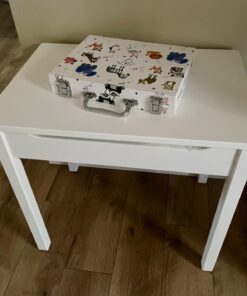 Amazon Basics Wood Lift-Top Kids Rectangular Study Desk, White 33 615DxlJwqPL