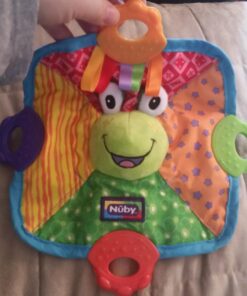 Nuby Teething Blankie Characters May Vary, Red/Yellow/Green/Orange/Blue, 1 Count 26 615GWalf OL
