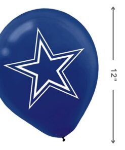 Dallas Cowboys Navy Blue Latex Balloons - 12" (6 Pack) - Unique, Durable & Eye-catching - Perfect For Game Day Parties & Decorations 12 615GlefSXL