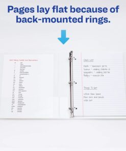 Avery Durable View 3 Ring Binder, 1 Inch Slant Rings, 1 White Binder (17012) 1 Pack 1" 16 615IlFbuptL