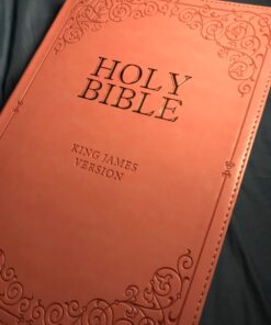 KJV Holy Bible, Giant Print Full-size Faux Leather Red Letter Edition - Thumb Index & Ribbon Marker, King James Version, Pink Leather Bound 64 615IzsBmMBL