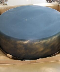 Sunnydaze 34-Inch Cauldron Style Outdoor Fire Pit Bowl with Spark Screen, Log Poker, and Wood Grate - Dark Bronze Finish 34 in 32 615JJtTVskL