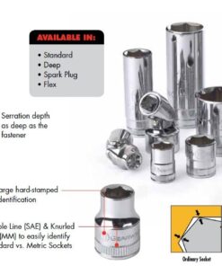 Alternative view of GEARWRENCH 1/2" Drive Deep SAE Socket 1-1/16", 12 Point - 80796