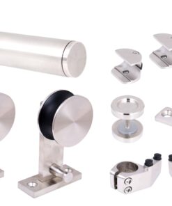 TMS 5FT European Modern Satin Stainless Steel Sliding Barn Wood Door Closet Hardware 5 FT (60") 22 615M 7p4pzL