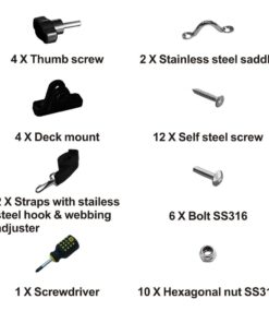 MSC 3 Bow 4 Bow Bimini Top Boat Cover with Rear Support Pole and Storage Boot (Burgundy, 3 Bow 6'L x 46" H x 54"-60" W) 3 Bow 6'L x 46"H x 54"-60"W Burgundy 17 615PTDeygcL