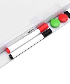 Amazon Basics Whiteboard Drywipe Magnetic with Pen Tray and Aluminium Trim, 90 cm x 60 cm (WxH) 60 cm x 90 cm 18 615Q0wRNRCL