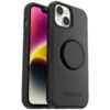 OtterBox iPhone 14 & iPhone 13 Otter + Pop Symmetry Series Case - BLACK, integrated PopSockets PopGrip, slim, pocket-friendly, raised edges protect camera & screen 27 615RNS5szBL