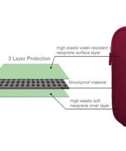 Alternative view of ARVOK 15 15.6 16 inch Laptop Sleeve Ultra-Thin Case MacBook pro 16 inch Sleeve Water-Resistant Notebook Computer Pocket Tablet Briefcase Carrying Bag/Pouch Skin Cover for HP/Dell/Lenovo/Asus/Acer 15 inch Wine Red