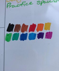 Dry Erase Markers for Whiteboard – Ultra Fine Tip White Board Markers – Dual Tip, Pastel Colors - Fine Point Erasable Markers - 12 Set 35 615UOF2PoeL