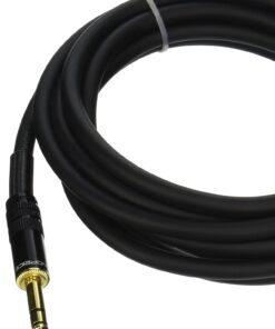 Alternative view of Monoprice 1/4-Inch TRS Male to Male Cable - 10 Feet - Black, 16AWG, Gold Plated - Premier Series 10ft
