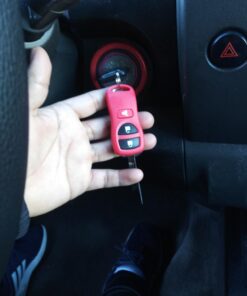 KeylessOption Keyless Entry Remote Control Car Key Fob Replacement for KBRASTU15, CWTWB1U733-Red Red 24 615YUDHAZ8L