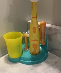 Brusheez® Kids’ Electric Toothbrush Set - Safe & Effective for Ages 3+ - Parent Tested & Approved with Gentle Bristles, 2 Brush Heads, Rinse Cup, 2-Minute Timer, & Storage Base (Jovie The Giraffe) Jovie the Giraffe 36 615YXpFssXL