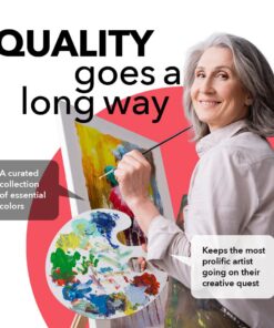 Alternative view of Castle Art Supplies 12 Large Acrylic 75ml Paint Tubes Set for Adults Beginner Artists Students | Ideal for Canvas Wood Ceramic Fabric and Nail Art 12 Count (Pack of 1)