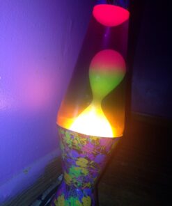 Lava Lite 2142 Colormax, White Wax, Clear Liquid, Tri-Colored Globe and Paintball Decal Base Abstract 24 615ZLjWtq6L